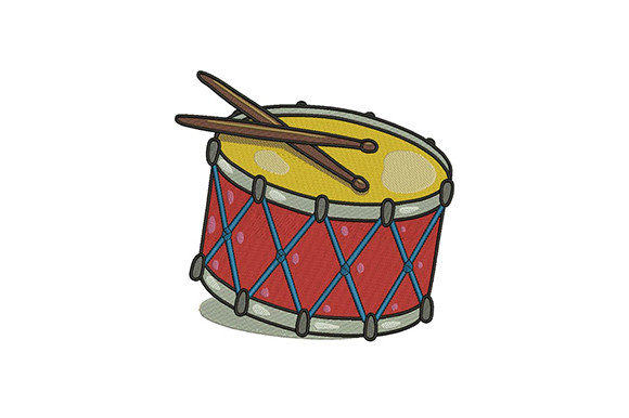 A Gift of Rhythm: The Tenor Marching Drum Embroidery Design