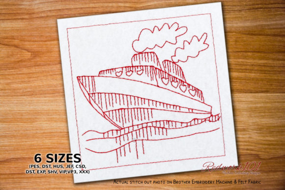 A Review of Heart Cruise Ship Redwork Embroidery Design