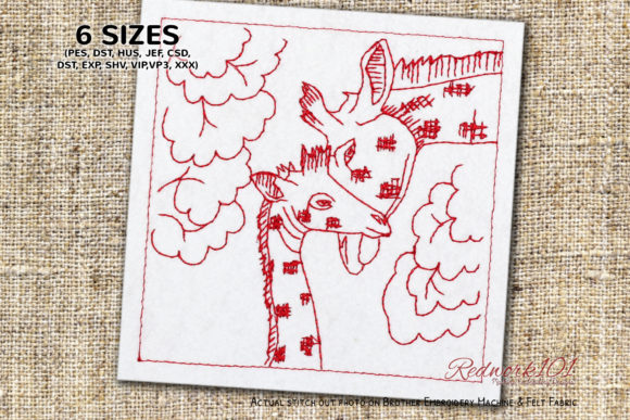 An Embroidery Seller's Review of Baby Giraffe and Mother