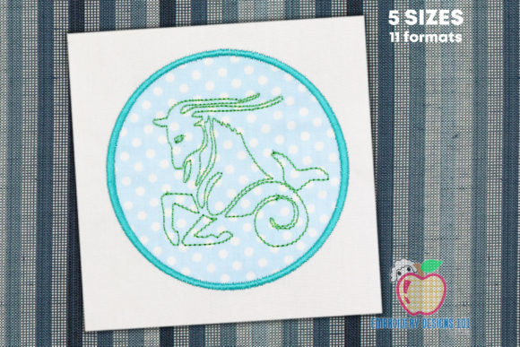 Capricorn Embroidery Applique for Boutique Apparel