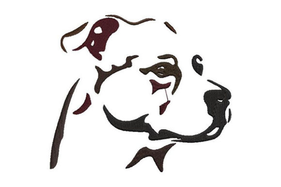 Dog Colored Sketch: A Bold Embroidery Design for Boutique Apparel