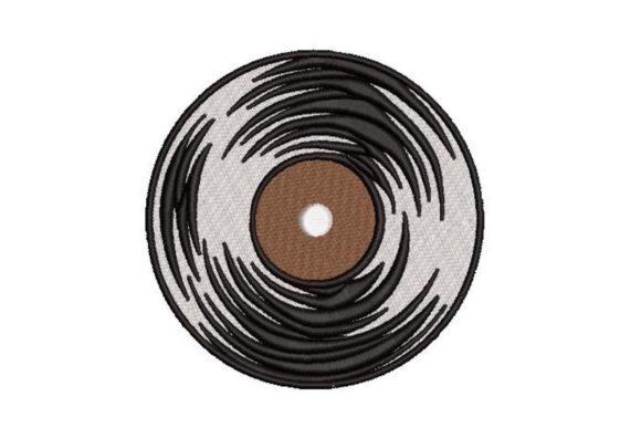 Professional Review: Vinyl Record Embroidery Design for Business Merch
