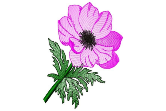 Sketched Purple Flower: A Sophisticated Embroidery Design Review