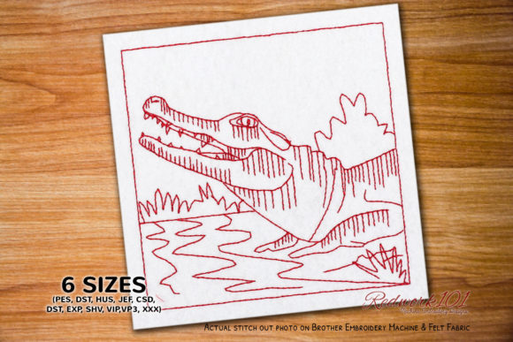 Wild Alligator Redwork: A Seasonal Design Review